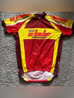Canari Hershey's Mr. Goodbar Cycling Jersey - Red & Yellow size L